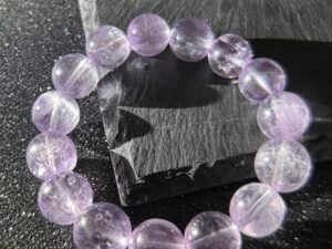High-Quality Polished Kunzite Bracelet | Radiant Purple-Pink Glow, 13mm Beads (0.51–0.55 inch)
