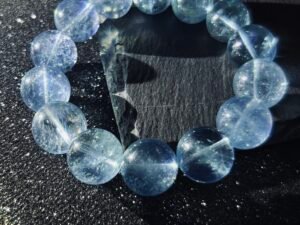 Brazilian Aquamarine Bracelet – Throat Chakra Stone for Courage & Clarity | High-Vibration Healing Jewelry