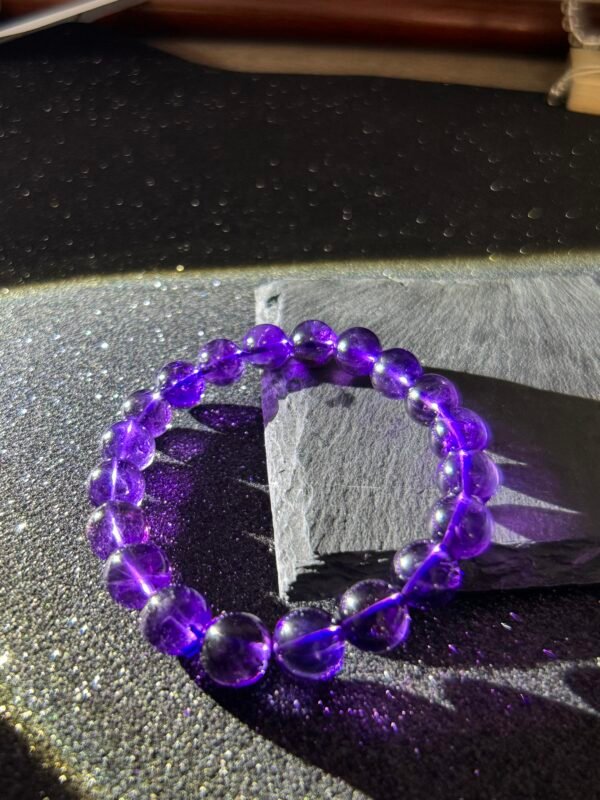 Uruguayan Amethyst Bracelet – Natural Stone for Spiritual Clarity & Calm | Crown Chakra Healing Jewelry - Image 3