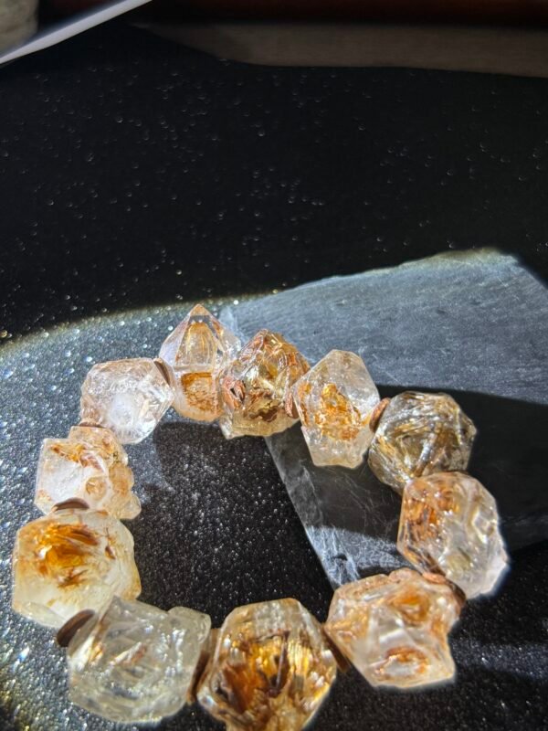 Healing Red Clay Skeleton Crystal Bracelet from Madagascar - 7.09 Inches wrist, 4.76 oz Full Chakra Energy Alignment - Image 3