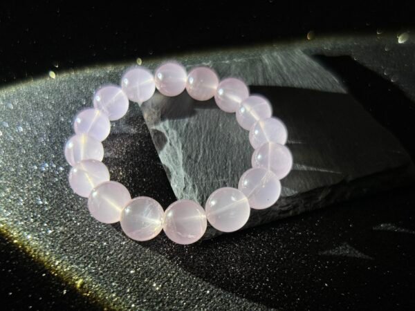 Madagascar Rose Quartz Bracelet – Heart Chakra Stone for Universal Love & Emotional Harmony | High-Vibration Healing Jewelry - Image 3