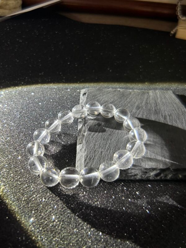 Brazilian Clear Quartz Bracelet – Master Healer Stone for Energy Amplification & Spiritual Clarity | Chakra Healing Jewelry - Image 3